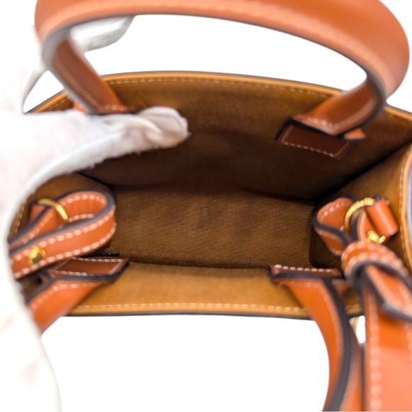 Celine Triomphe Canvas Calfskin Mini Vertical Tote - Picture 8 of 9